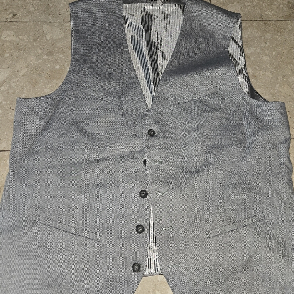 Express 3 Piece Gray Suit - Producer 42R 33x32 - Picture 3 of 7